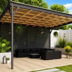 Garden Lounge Set 9 Piece Poly Rattan Outdoor Furniture with Cushions Black