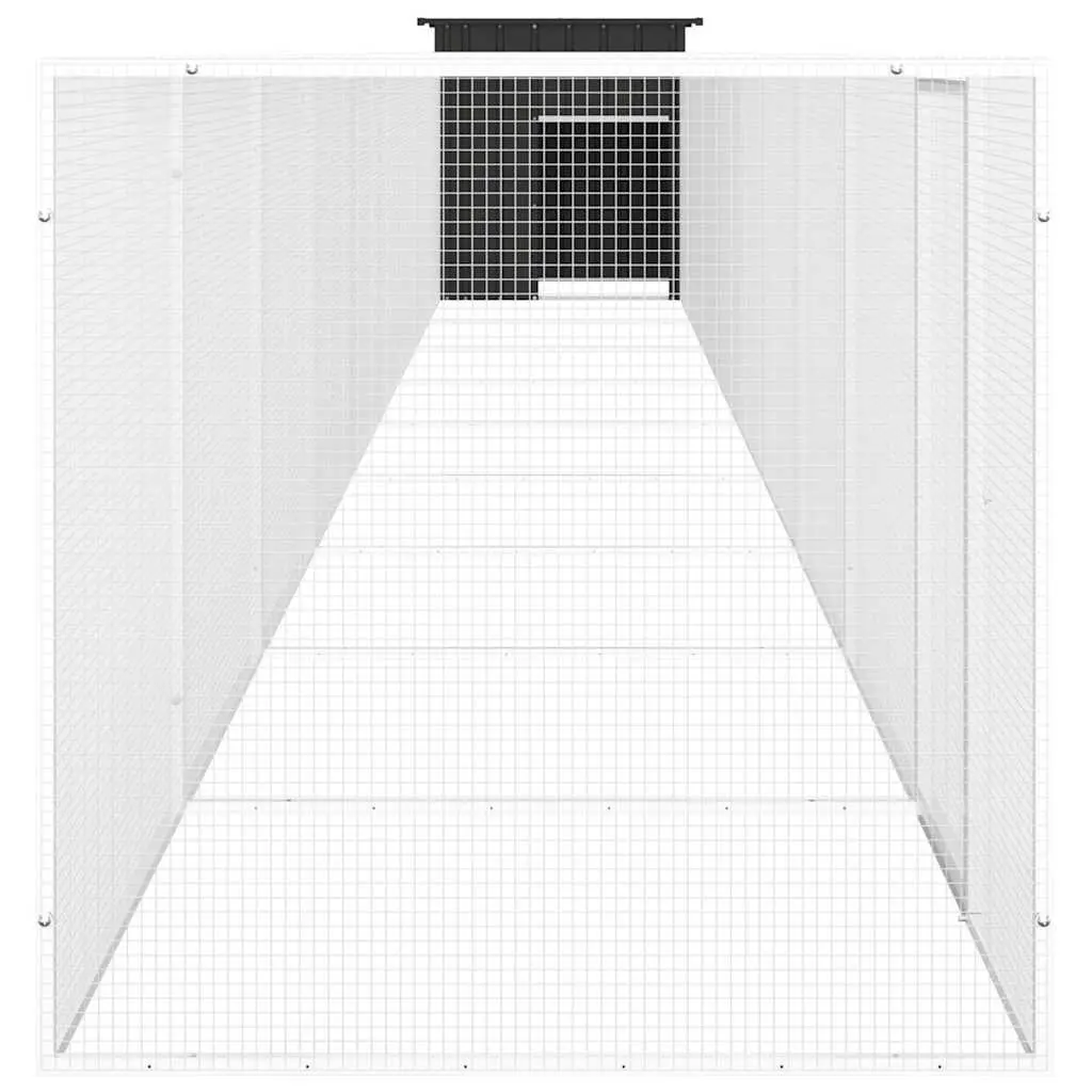 Chicken Cage Galvanised Steel Anthracite Chicken Run Coop for Hens Ducks Small