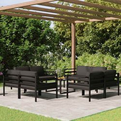 9 Piece Garden Lounge Set Outdoor Patio Furniture Modular with Cushions