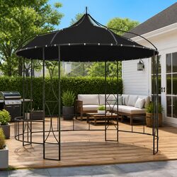 Round Gazebo 300x290 cm Outdoor Canopy Shade Shelter Garden Patio Structure