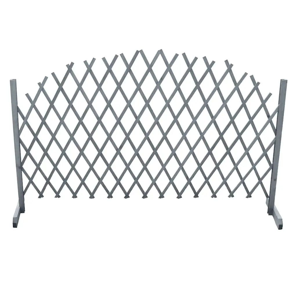 Wooden Trellis Fence Panel Expandable Firwood Grey 1.8m