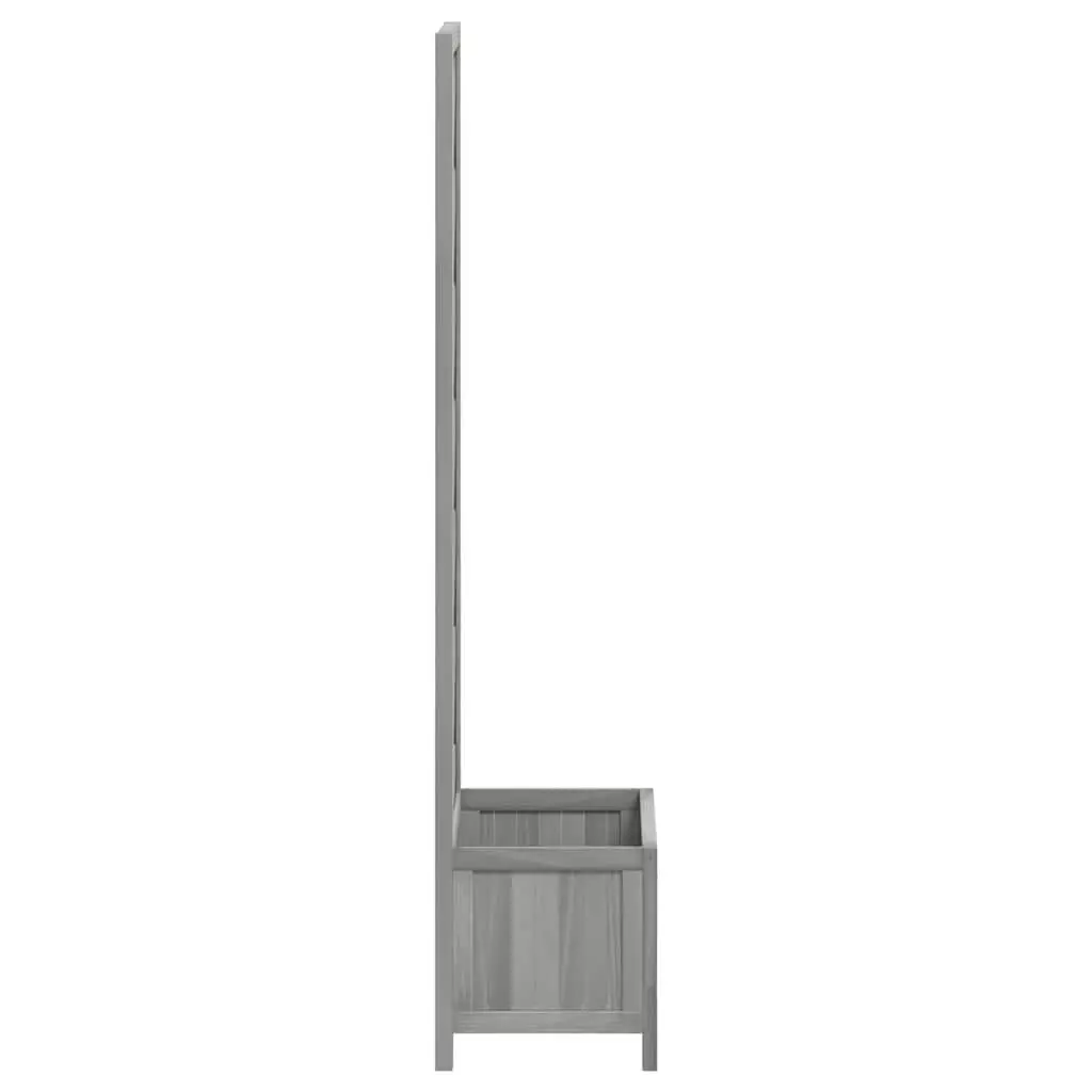 Wooden Trellis Planter 40x30x135 cm Grey Flower Box Garden Climbing Plants