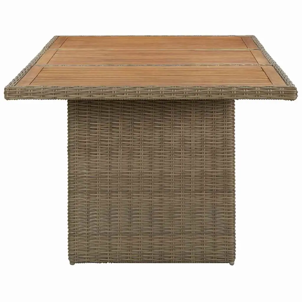 Outdoor Dining Table Garden Patio Furniture Brown 200x100x74cm Rattan Style