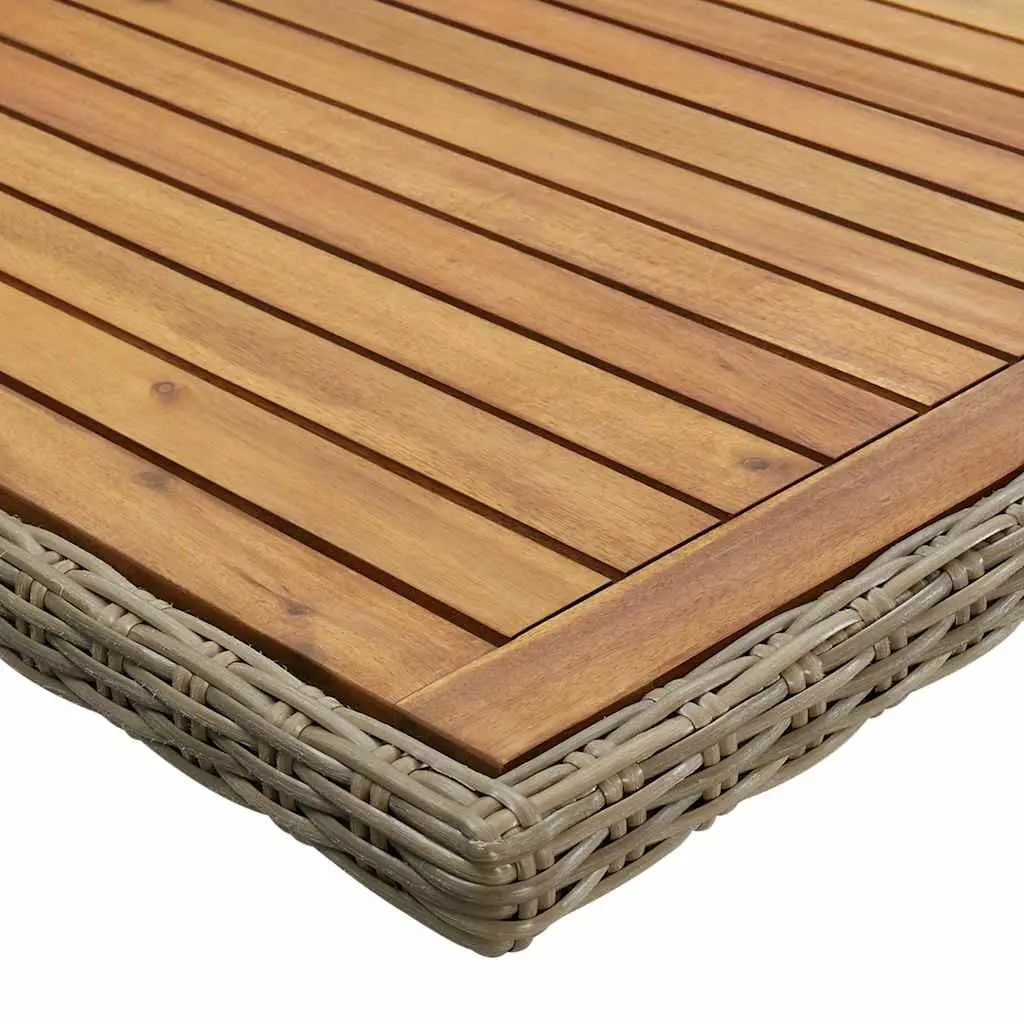Outdoor Dining Table Garden Patio Furniture Brown 200x100x74cm Rattan Style