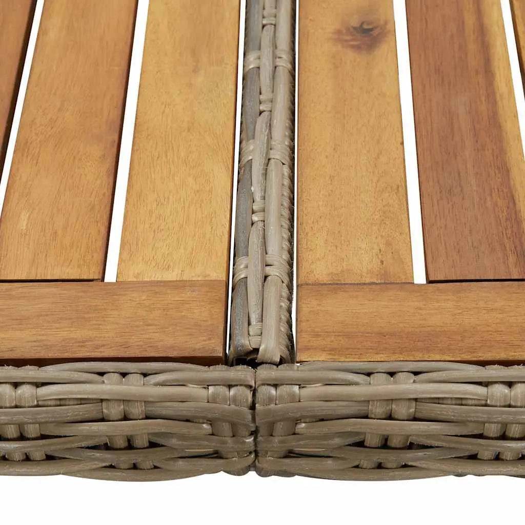 Outdoor Dining Table Garden Patio Furniture Brown 200x100x74cm Rattan Style
