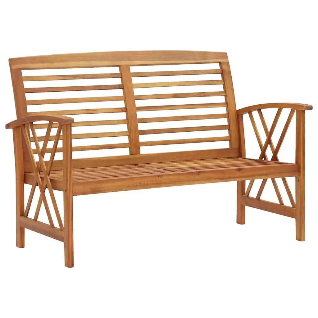 2 Piece Garden Lounge Set Outdoor Bench Coffee Table Patio Furniture Brown