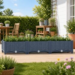 Raised Garden Bed Planter Box Outdoor Vegetables Flowers Herbs Growing Container