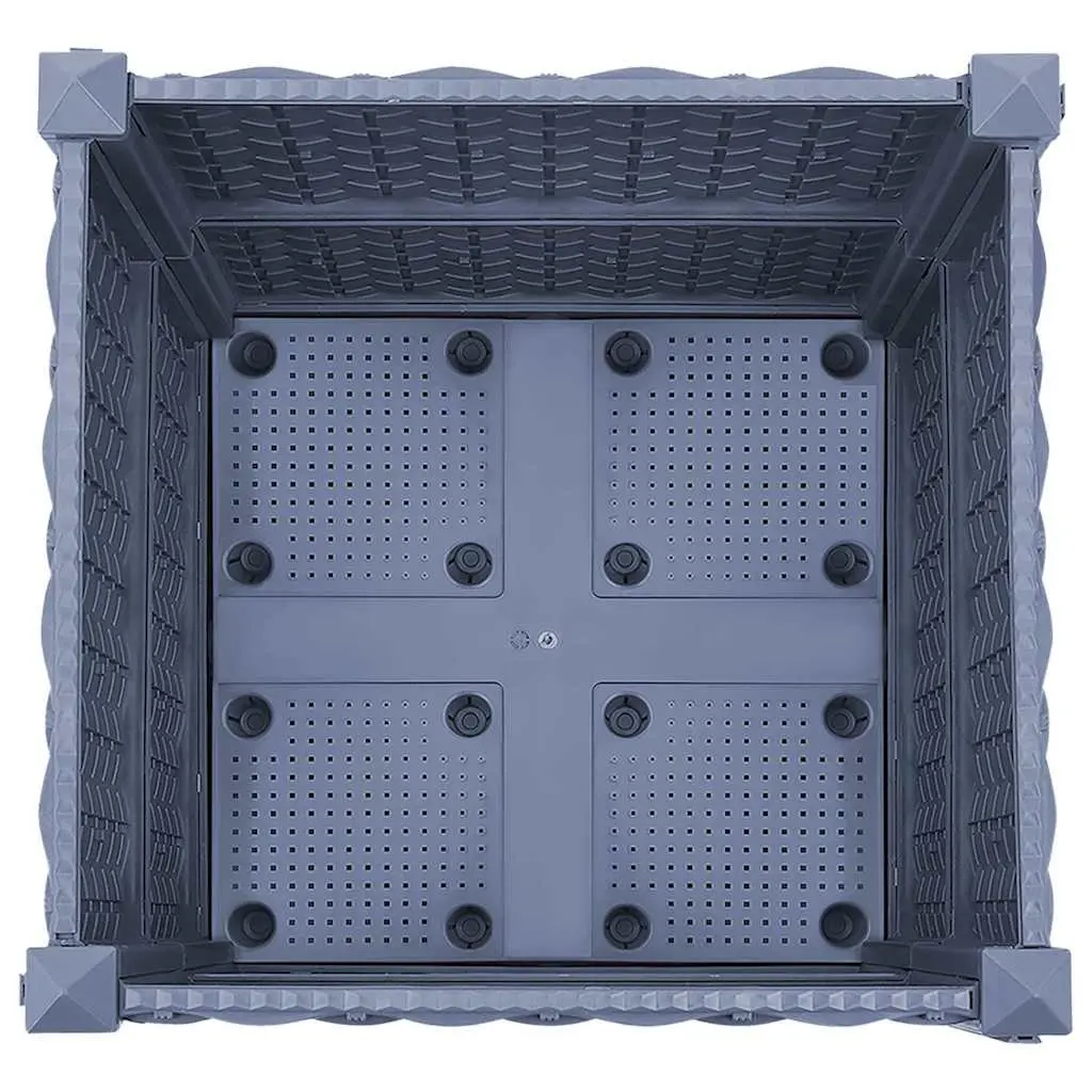 Raised Garden Bed Planter Polypropylene 40x40x38cm Grey