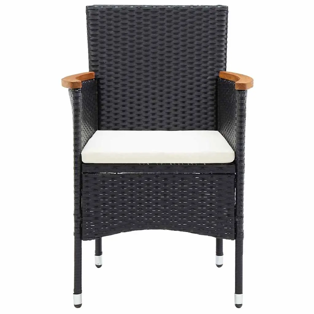Outdoor Dining Chairs 4 Pcs Garden Seating Set with Curved Backrest Armrest