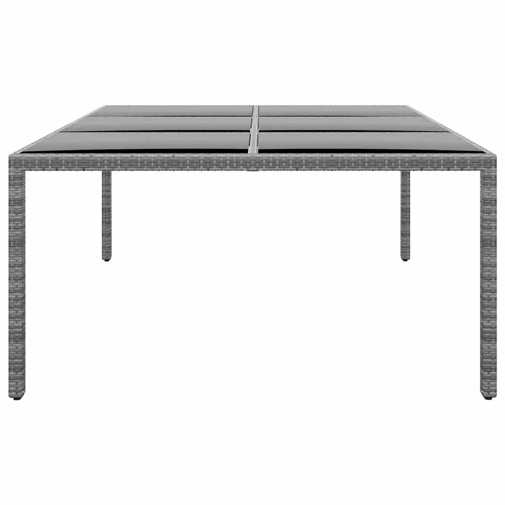 Garden Table Outdoor Patio Dining Furniture 200x150cm Grey Rattan