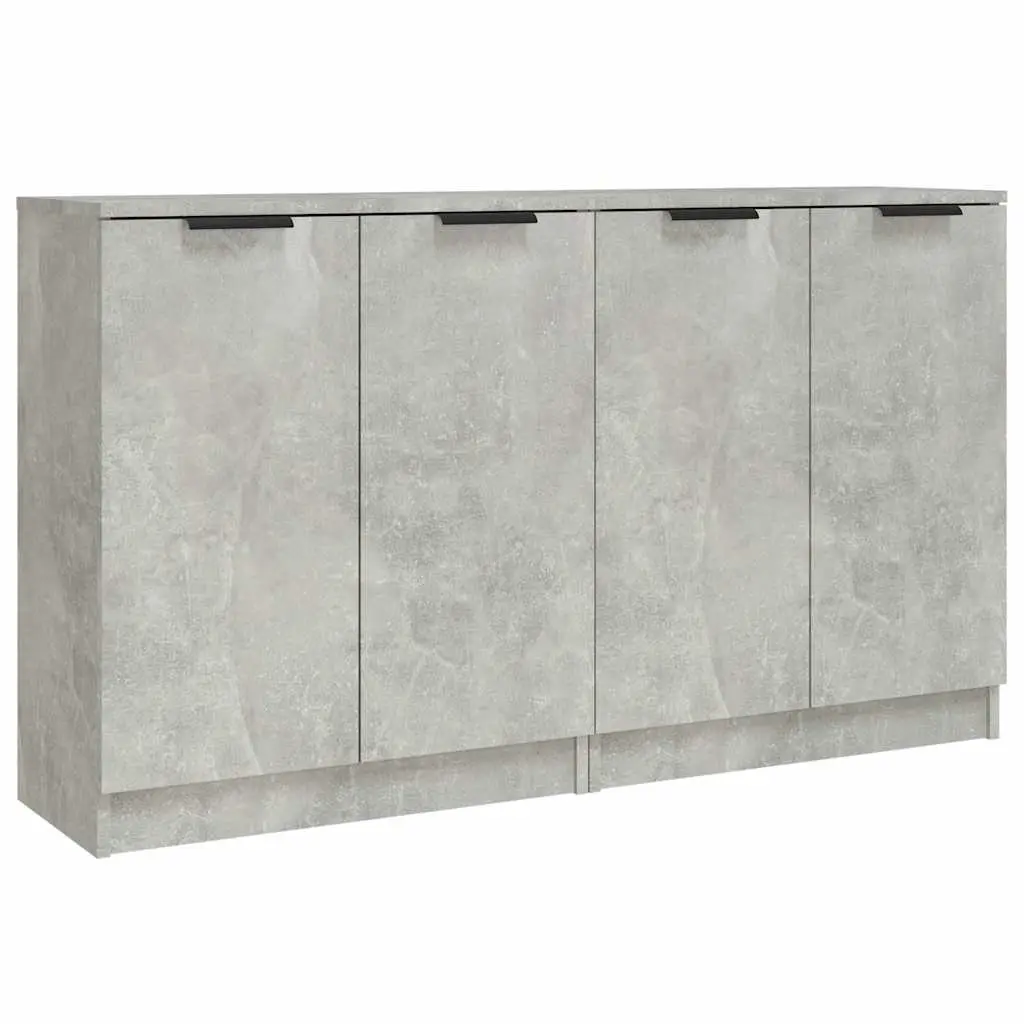 Sideboard Cabinet Grey Engineered Wood 60x30x70 cm Storage Furniture Set of 2