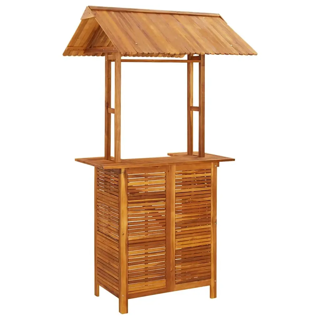 5 Piece Garden Bar Set Solid Acacia Wood Outdoor Furniture Patio Bistro Table