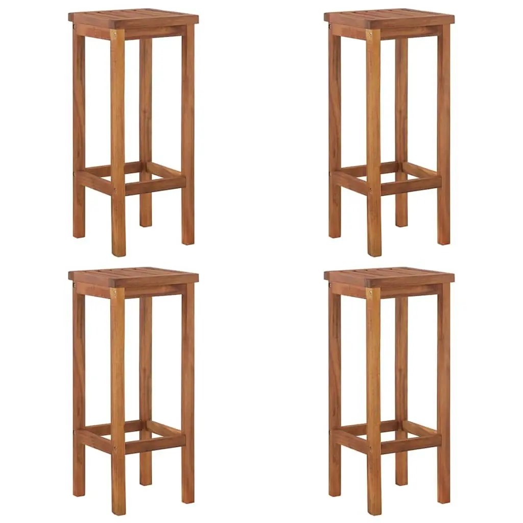 5 Piece Garden Bar Set Solid Acacia Wood Outdoor Furniture Patio Bistro Table