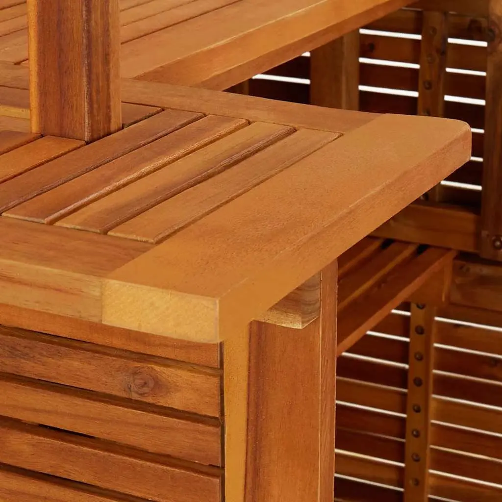 5 Piece Garden Bar Set Solid Acacia Wood Outdoor Furniture Patio Bistro Table
