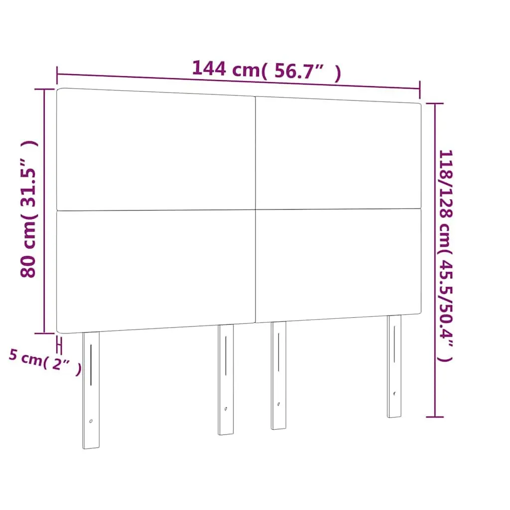 Black Fabric Headboard Adjustable Height Wooden Legs Bedroom Back Support