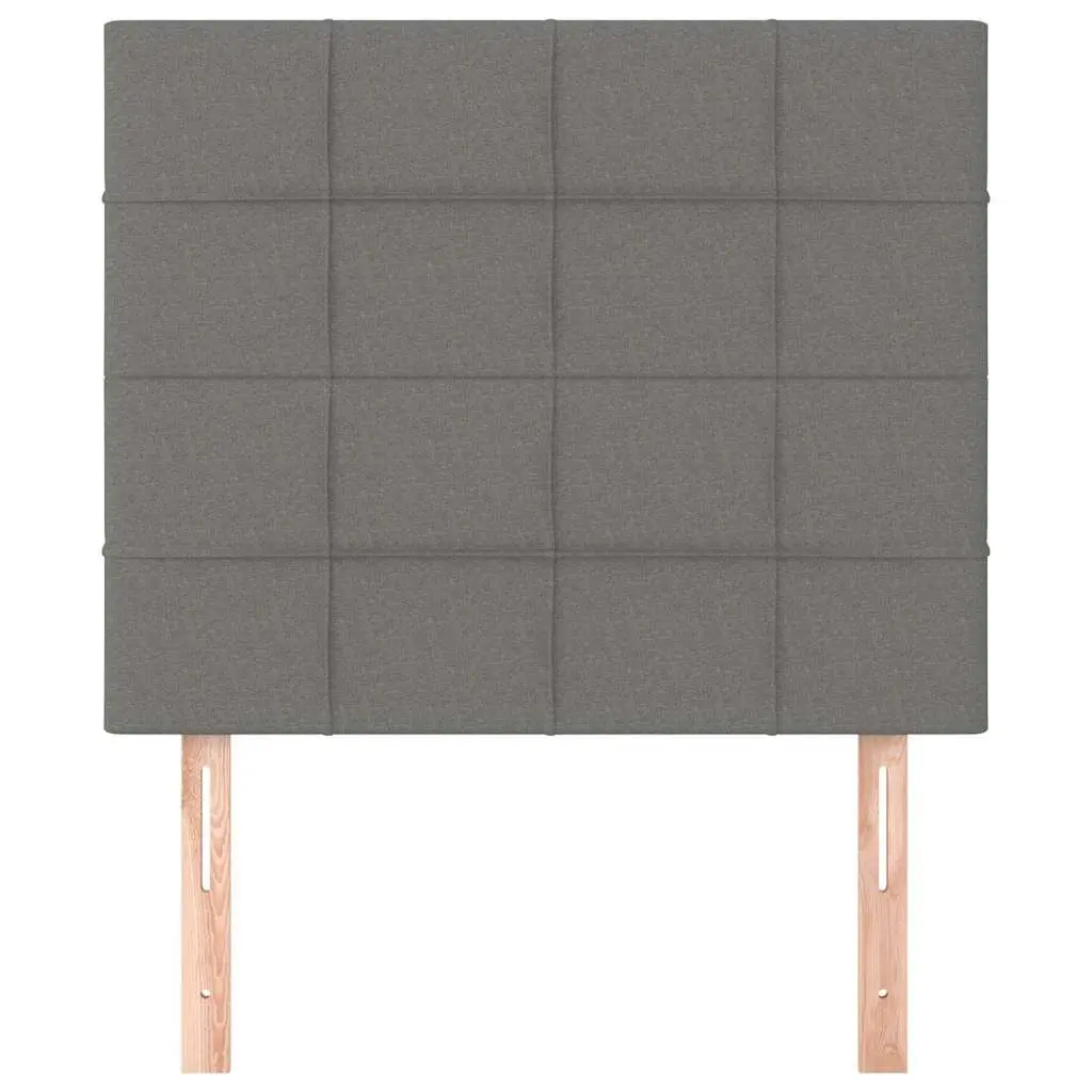 Headboard Adjustable Height Dark Grey Fabric 100x5x118128 cm