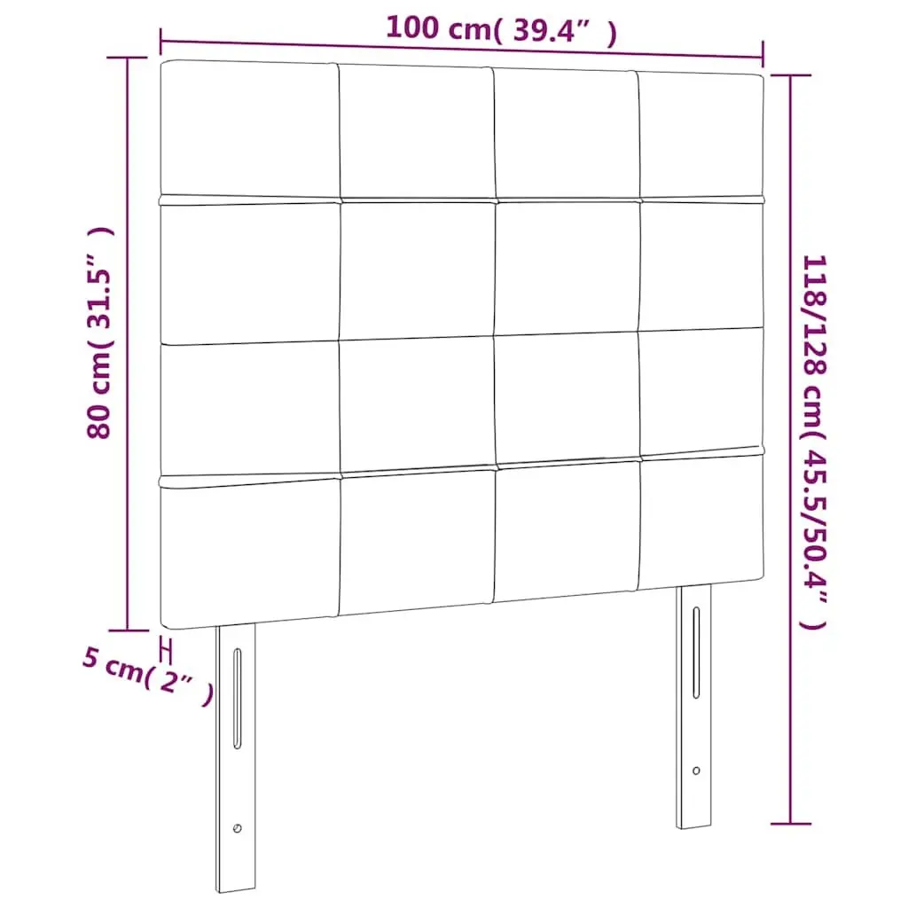 Fabric Headboard Black Adjustable Height Bedroom Furniture Wooden Legs Support