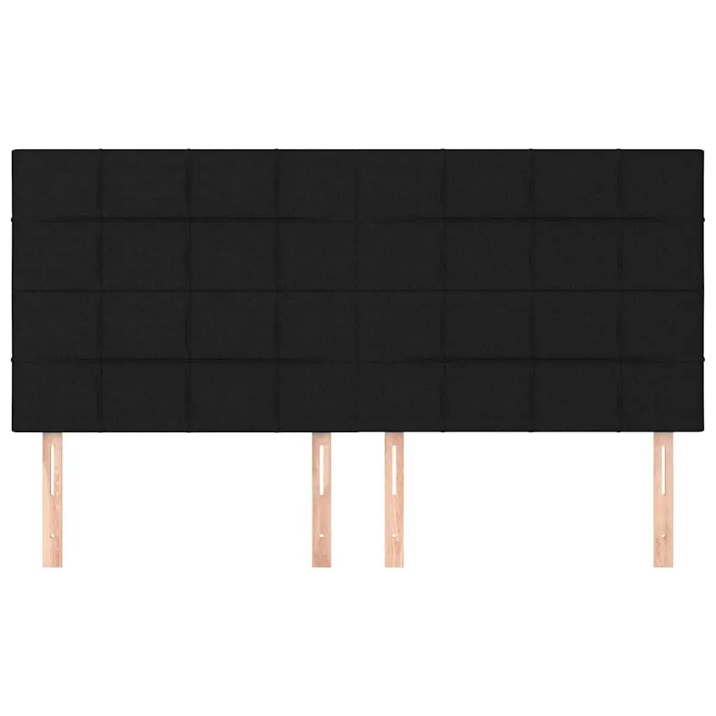 Headboard Fabric Black 160x5x118128 cm Bedroom Furniture Backrest Support