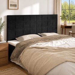 Headboard Black 160cm Velvet Bedroom Furniture Bed Head Upholstered Support