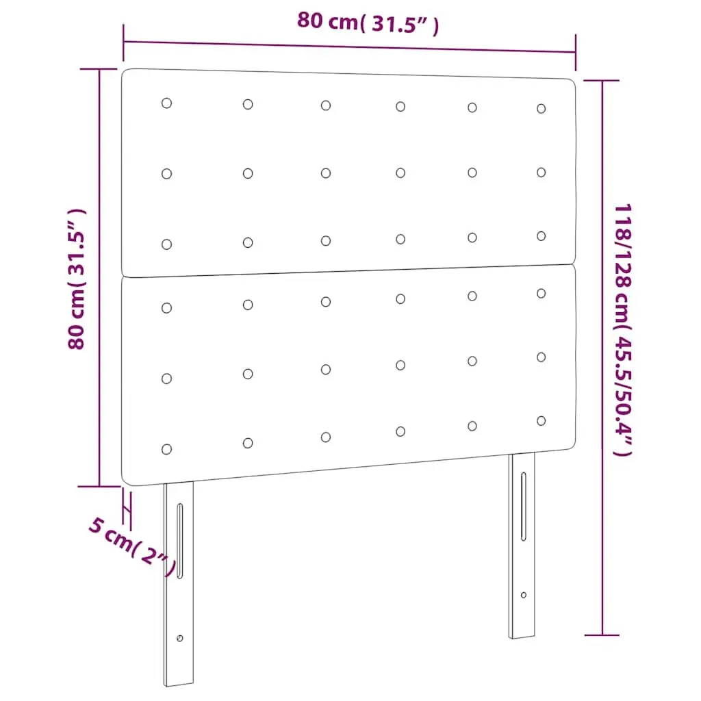 Headboard Adjustable Height Grey Fabric Back Support Wooden Legs
