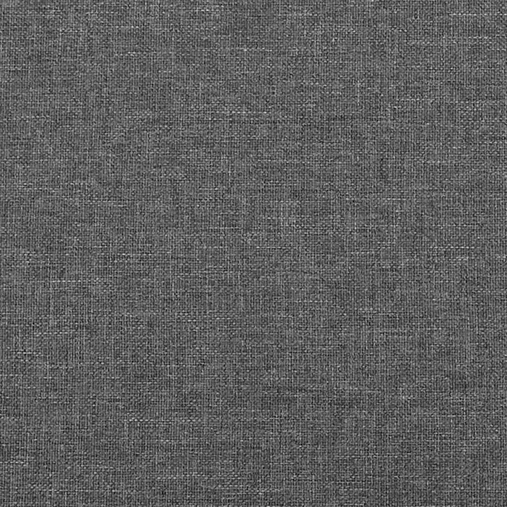 Dark Grey Fabric Headboard 200cm Bed Head With Wooden Legs Adjustable Height