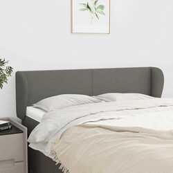 Headboard with Ears Grey 147cm Fabric Bed Head Support Adjustable Height Bedroom