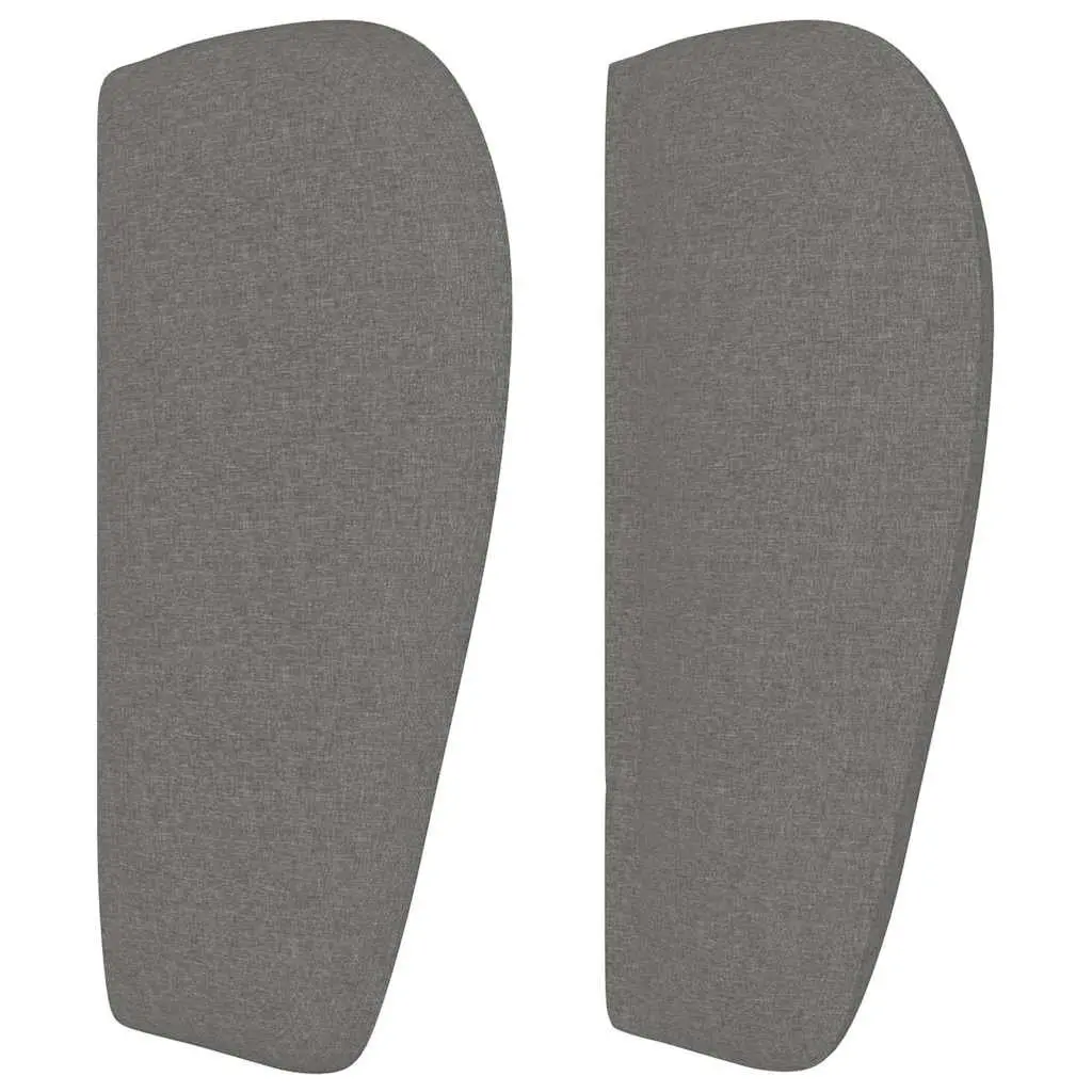 Dark Grey Fabric Headboard with Ears 147cm Adjustable Height Bed Head Support