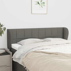 Headboard with Ears 147 cm Grey Fabric Bed Head Bedroom Furniture Adjustable