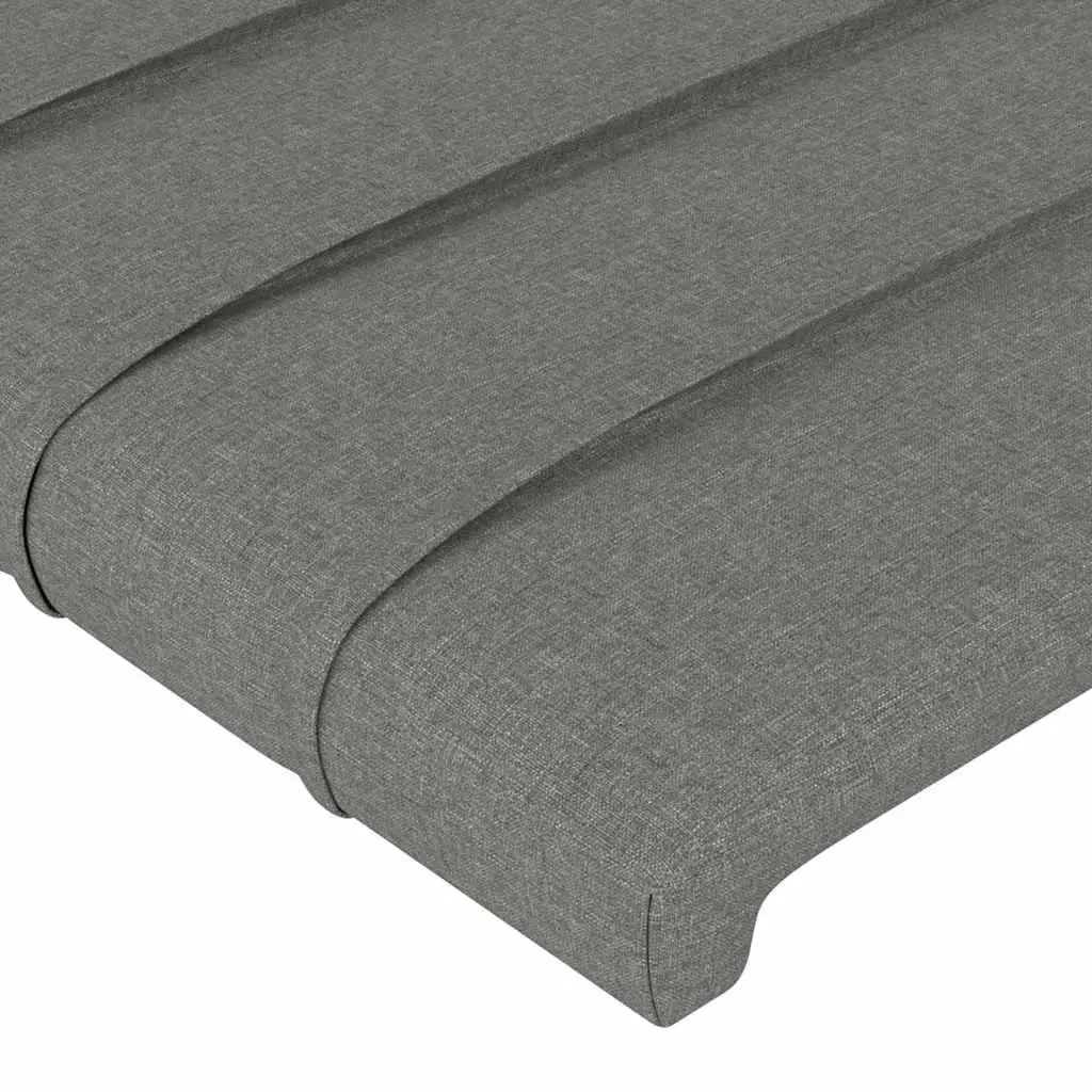 Bed Headboard with Ears Dark Grey 147cm Fabric Bedroom Furniture Durable Support
