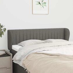 Headboard with Ears Grey 147cm Fabric Bed Head Support Bedroom Furniture