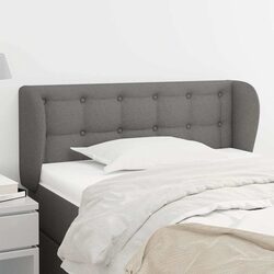 Headboard with Ears Dark Grey 103cm Fabric Bedroom Furniture Bed Head