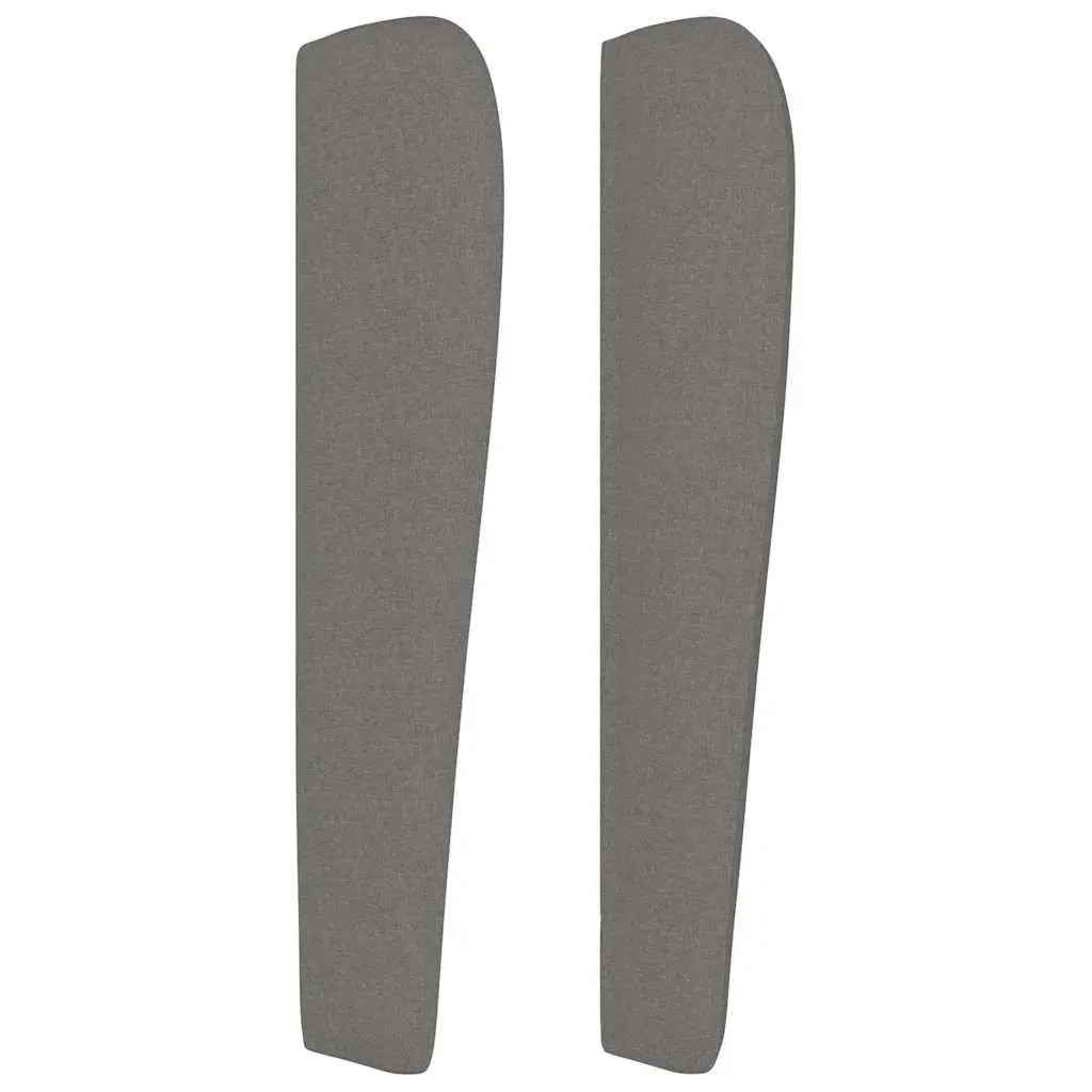 Headboard with Ears Adjustable Height 163 cm Grey Fabric Bedroom Back Support