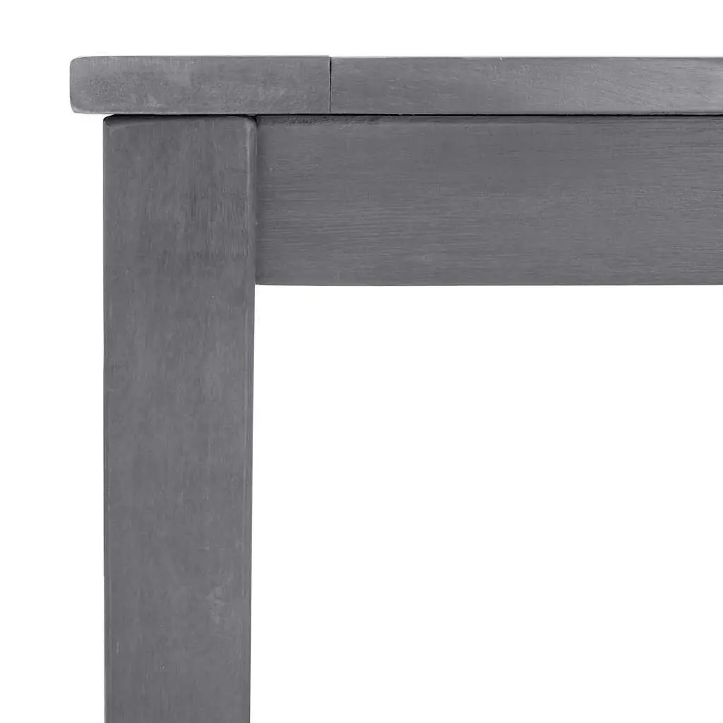 Garden Dining Table Solid Acacia Wood Grey Wash 140x80x74cm