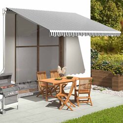 Awning Replacement Fabric Anthracite White 4x3m Patio Sunshade Garden Canopy Top