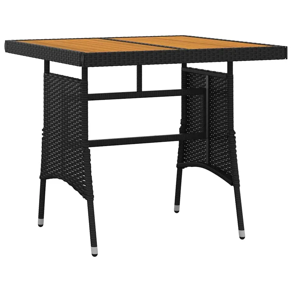3 Piece Outdoor Dining Set Black Patio Garden Furniture Table Chairs