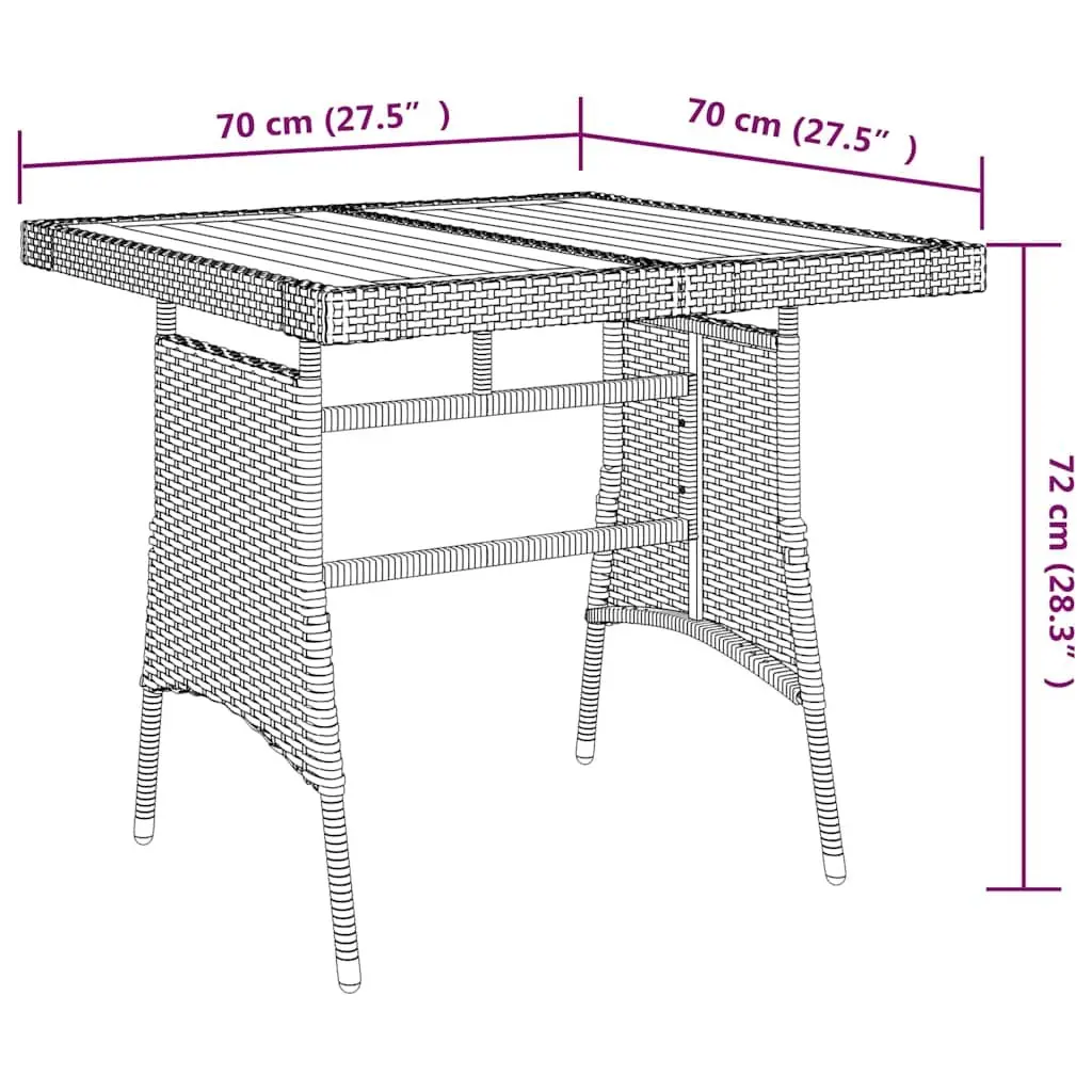 3 Piece Outdoor Dining Set Black Patio Garden Furniture Table Chairs