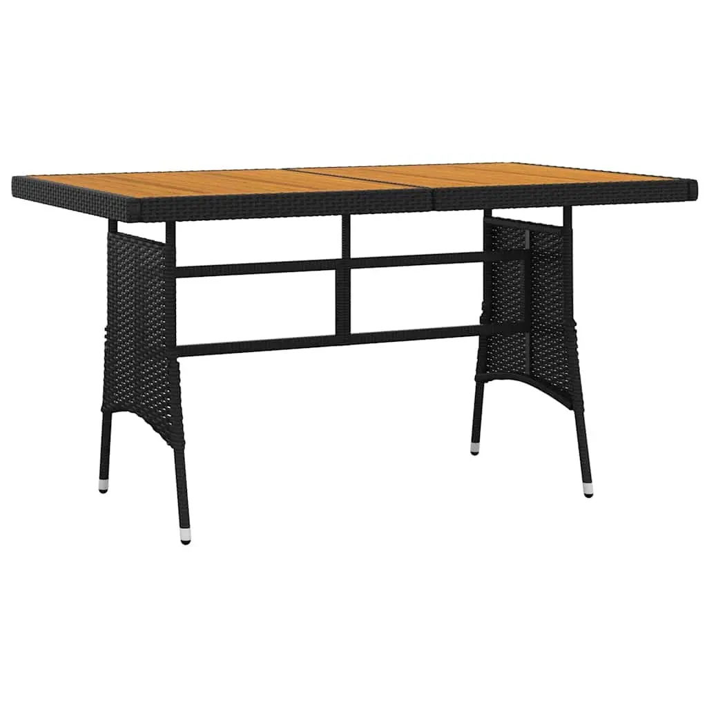 5 Piece Outdoor Dining Set Garden Patio Furniture Table Chairs Black Rattan
