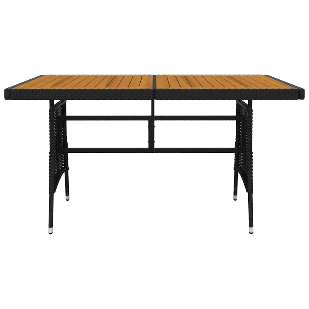 5 Piece Outdoor Dining Set Garden Patio Furniture Table Chairs Black Rattan
