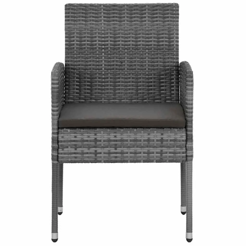 Outdoor Dining Set 5 Piece Patio Garden Furniture Table Chairs Grey
