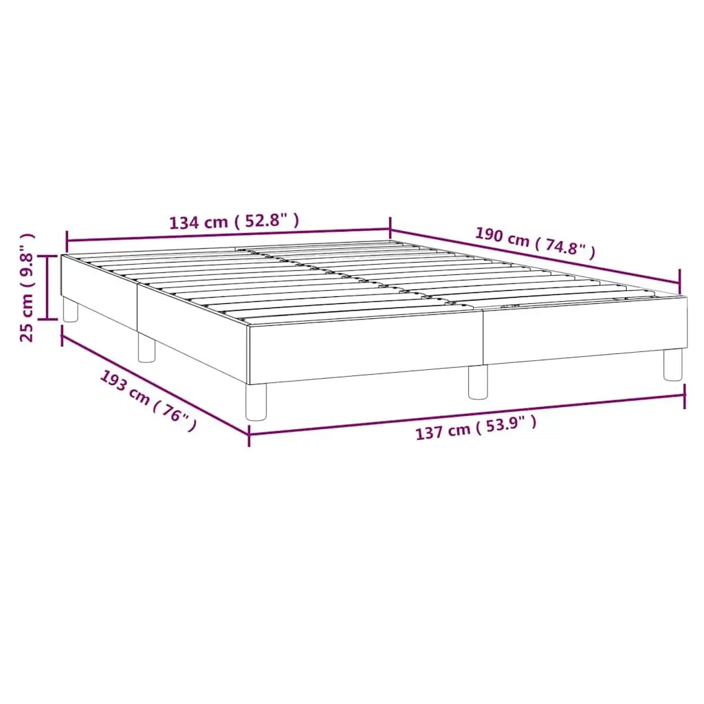 Box Spring Bed Frame Double Black Faux Leather Bedroom Furniture Sleep Support