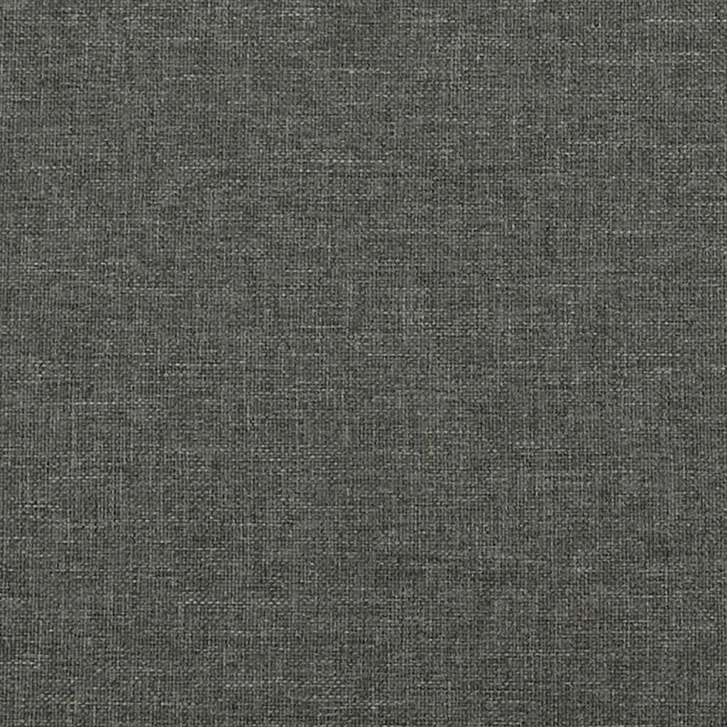 Box Spring Bed Frame Grey Fabric Queen Size with Plywood Slats