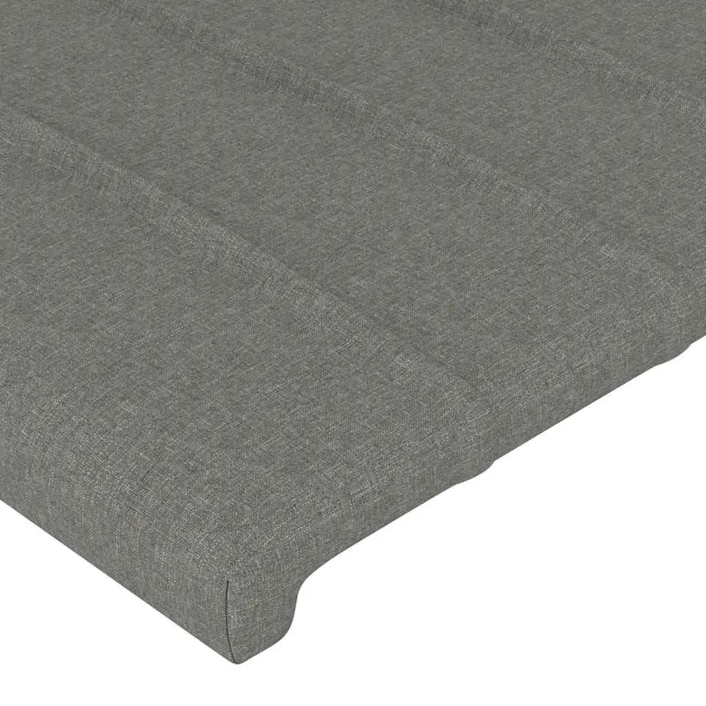 LED Headboard Adjustable Height 160cm Dark Grey Fabric Bedroom Bed Backrest
