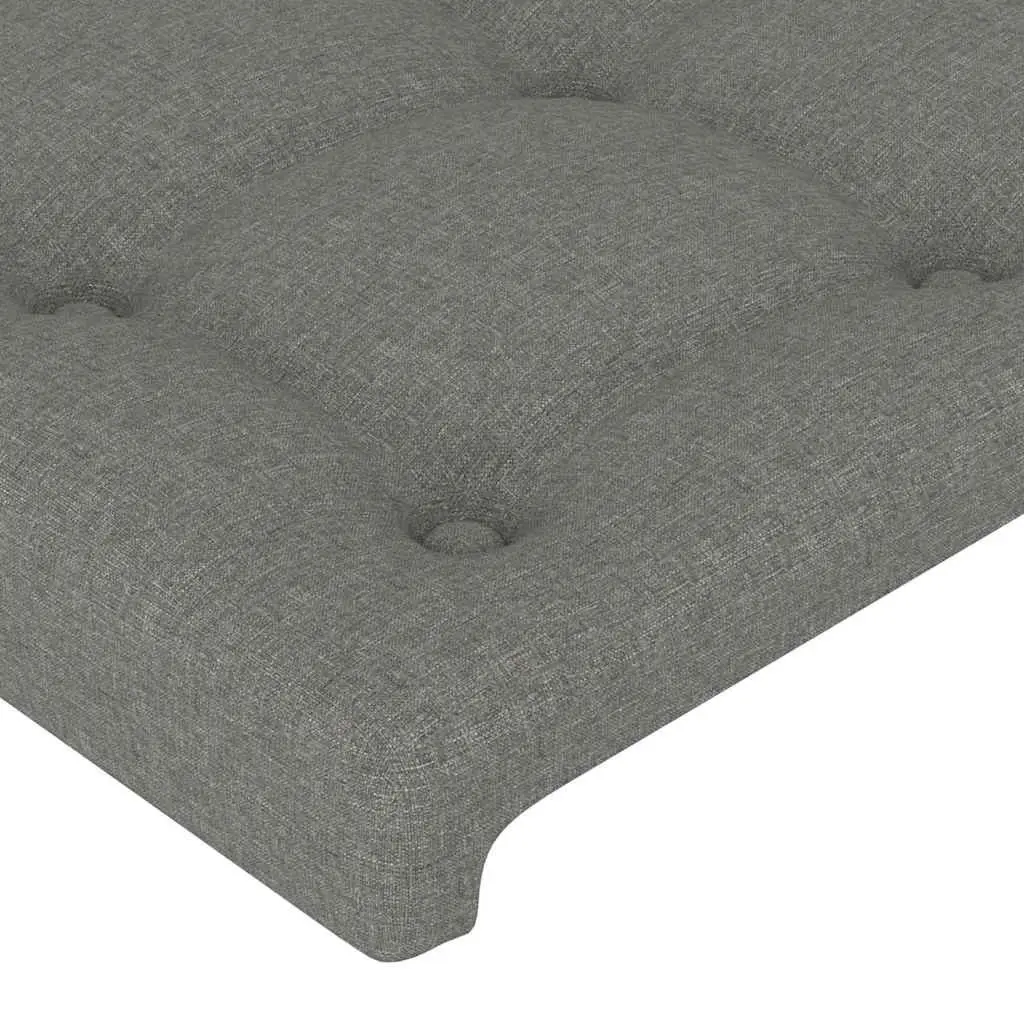 LED Headboard 100cm Grey Fabric Modern Bedroom Back Support Adjustable Height