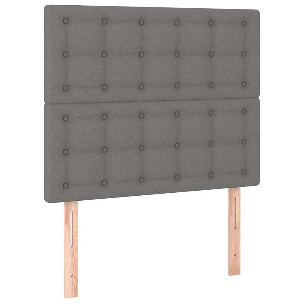 LED Headboard 100cm Grey Fabric Modern Bedroom Back Support Adjustable Height
