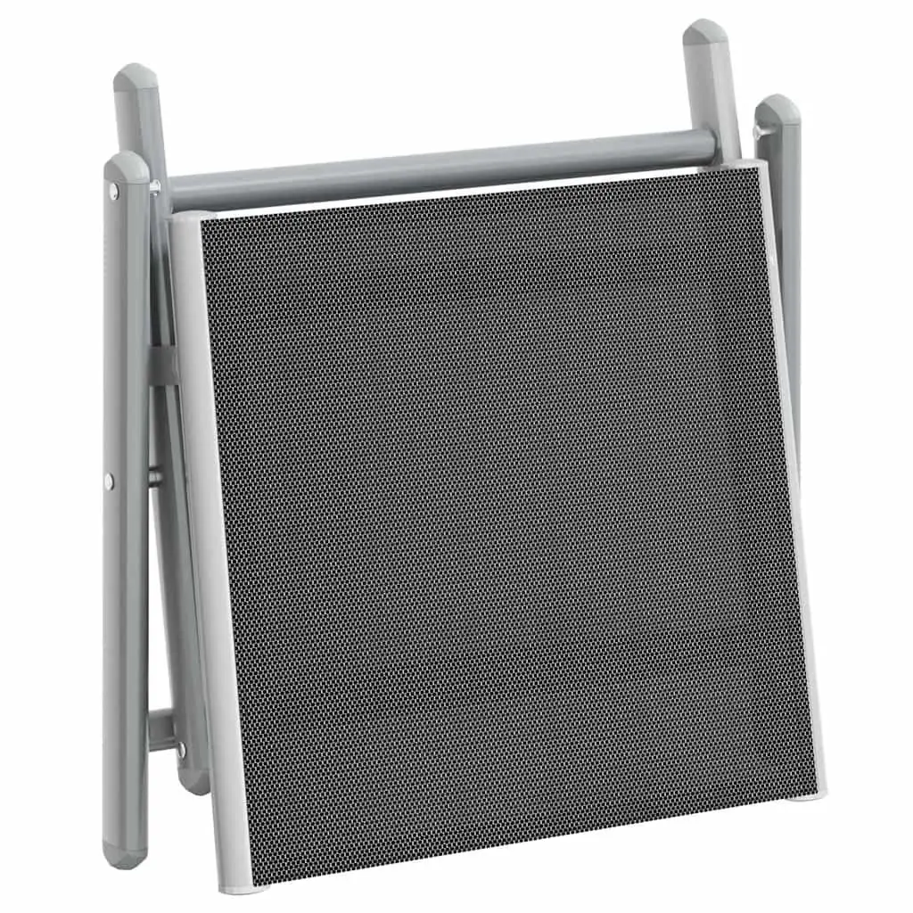 Folding Footrest Black Outdoor Foot Rest Stool Portable Garden Patio Furniture