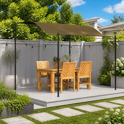 Sunshade Awning 3x2.4 m Taupe Outdoor Canopy Garden Shelter Patio Cover