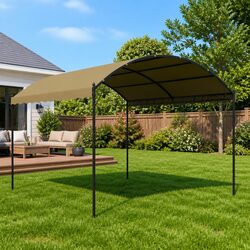 Gazebo 4x3x2.6m Outdoor Garden Canopy Shelter Taupe Polyester Canopy