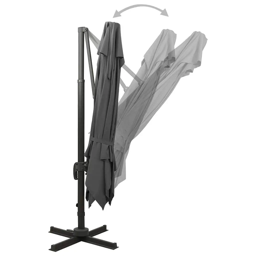 Cantilever Garden Parasol UV Protective 300x300 cm Anthracite Outdoor Sunshade Umbrella