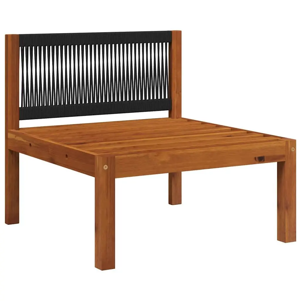 2 Piece Garden Lounge Set with Cushions Outdoor Sectional Sofa Rope Backrest