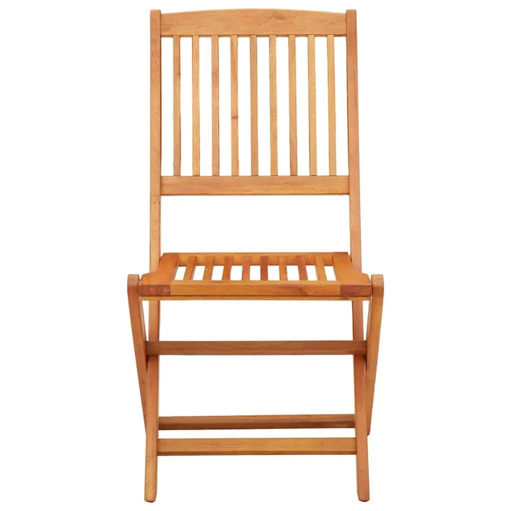 Folding Garden Chairs 2 pcs Eucalyptus Wood Outdoor Seating Patio Dining Brown